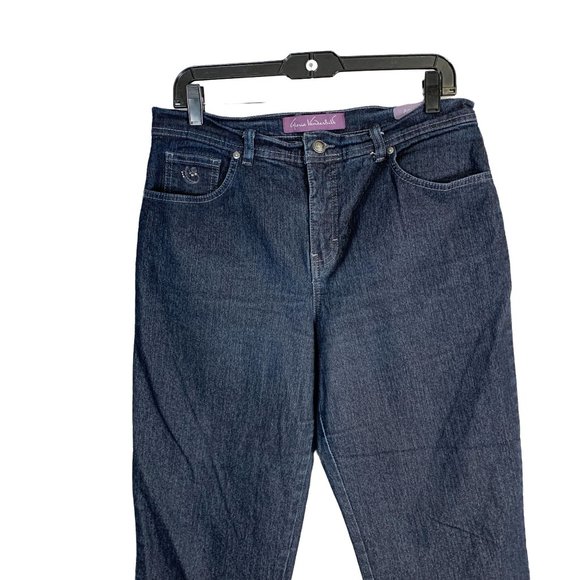 Gloria Vanderbilt Amanda Womens Blue Denim Stretch Straight Leg Ankle Jeans Sz12 - Picture 2 of 7